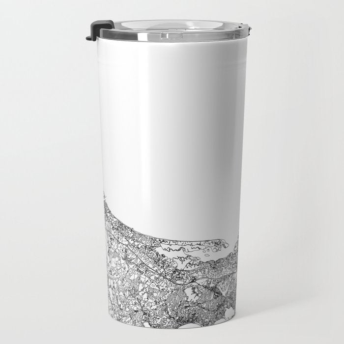 Cape Cod White Map Travel Mug Gallery Image 3