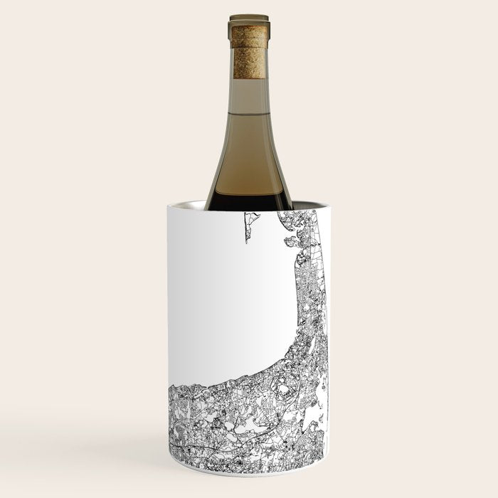 Cape Cod White Map Wine Chiller Gallery Image 3