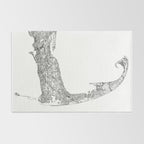Cape Cod White Map Rug Gallery Image 2