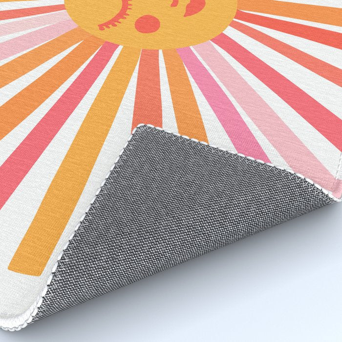Retro Sunshine â Pink & Peach Rug Gallery Image 4