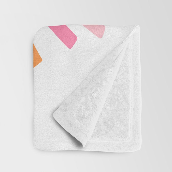Retro Sunshine â Pink & Peach Throw Blanket Gallery Image 3