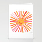 Retro Sunshine â Pink & Peach Stationery Card Gallery Image 2
