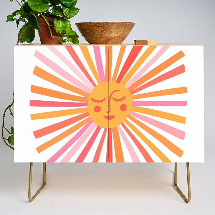 Retro Sunshine â Pink & Peach Credenza Gallery Image 1