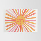 Retro Sunshine â Pink & Peach Rug Gallery Image 2