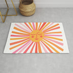 Retro Sunshine â Pink & Peach Rug Gallery Image 1