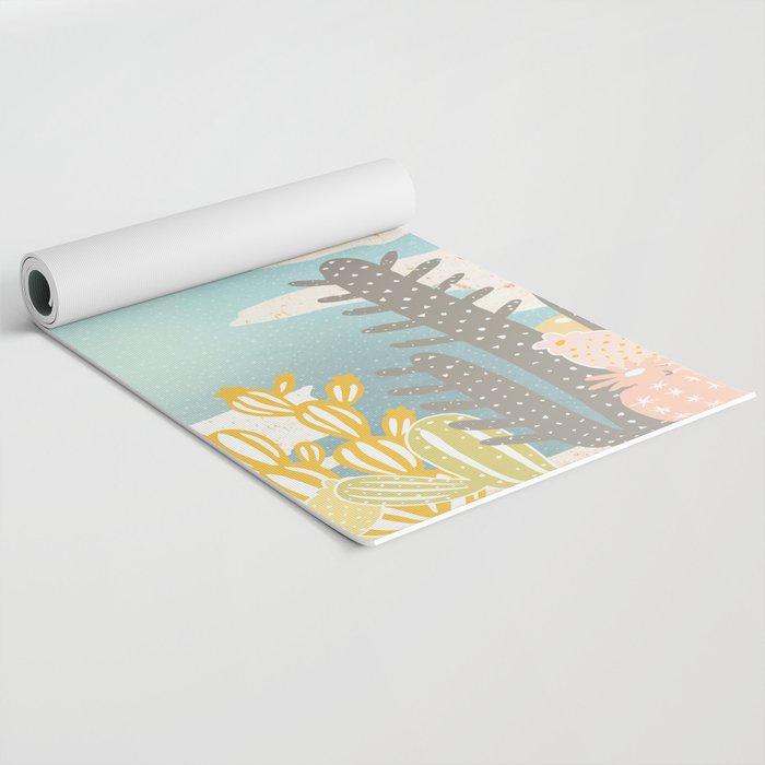 Retro Desert Oasis Yoga Mat Gallery Image 2