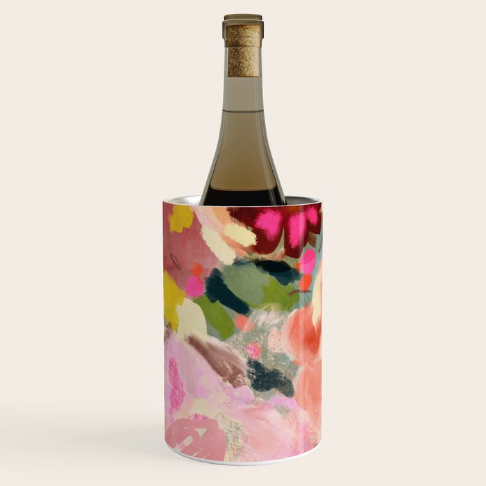 breakfast in my garden abstract art Wine Chiller Gallery Image 1
