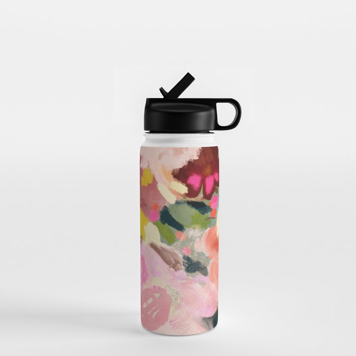 breakfast in my garden abstract art Water Bottle Gallery Image 1