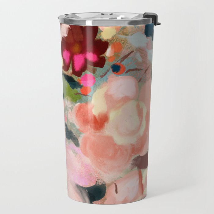 breakfast in my garden abstract art Travel Mug Gallery Image 2