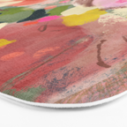 breakfast in my garden abstract art Bath Mat Gallery Image 3