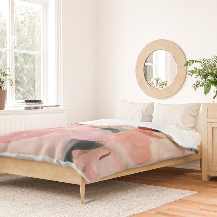breakfast in my garden abstract art Duvet Cover Gallery Image 2
