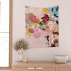 breakfast in my garden abstract art Wall Tapestry Gallery Image 2