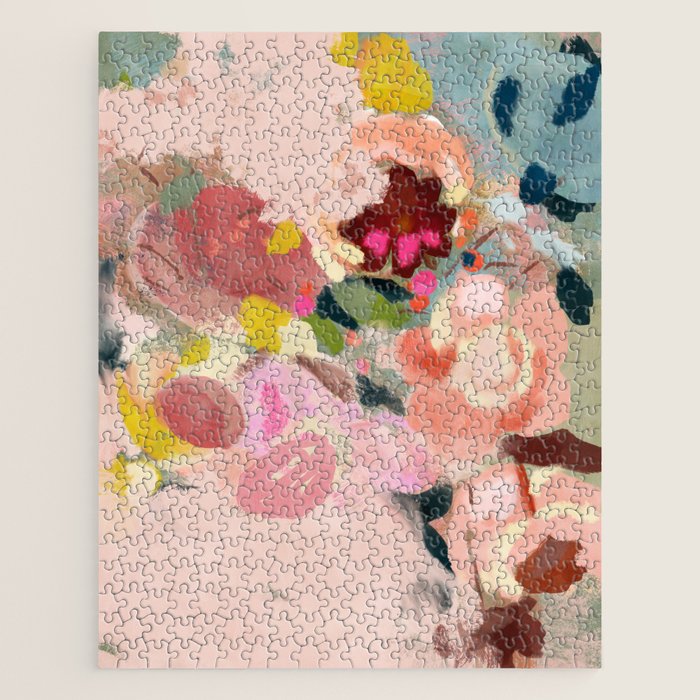 breakfast in my garden abstract art Jigsaw Puzzle Gallery Image 1