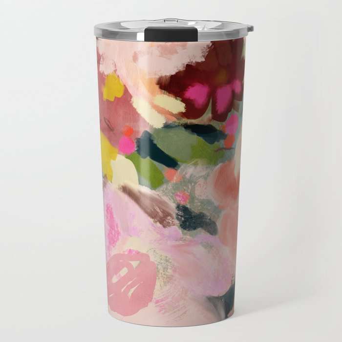 breakfast in my garden abstract art Travel Mug Gallery Image 1