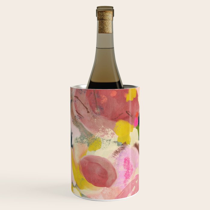 breakfast in my garden abstract art Wine Chiller Gallery Image 2