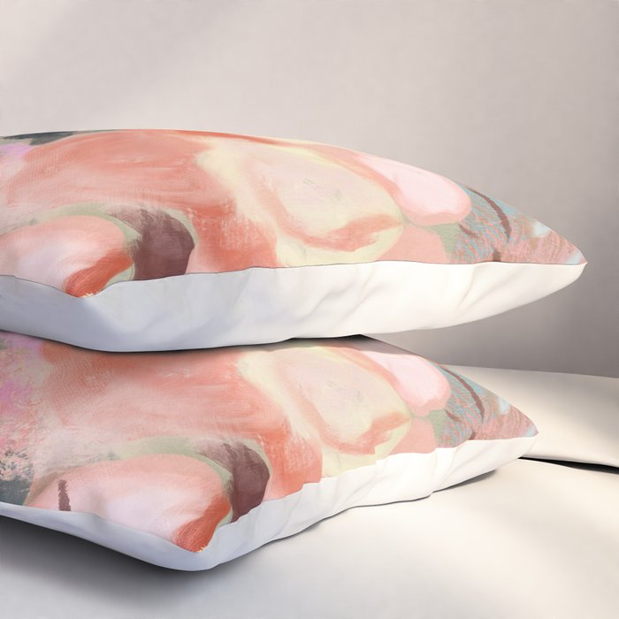 breakfast in my garden abstract art Pillow Sham Gallery Image 3