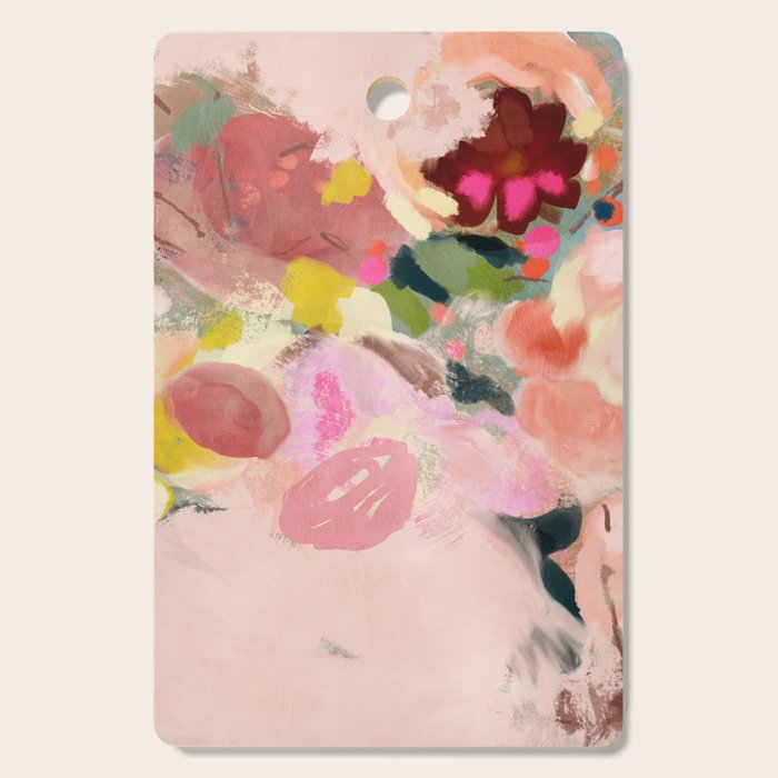 breakfast in my garden abstract art Cutting Board Gallery Image 1