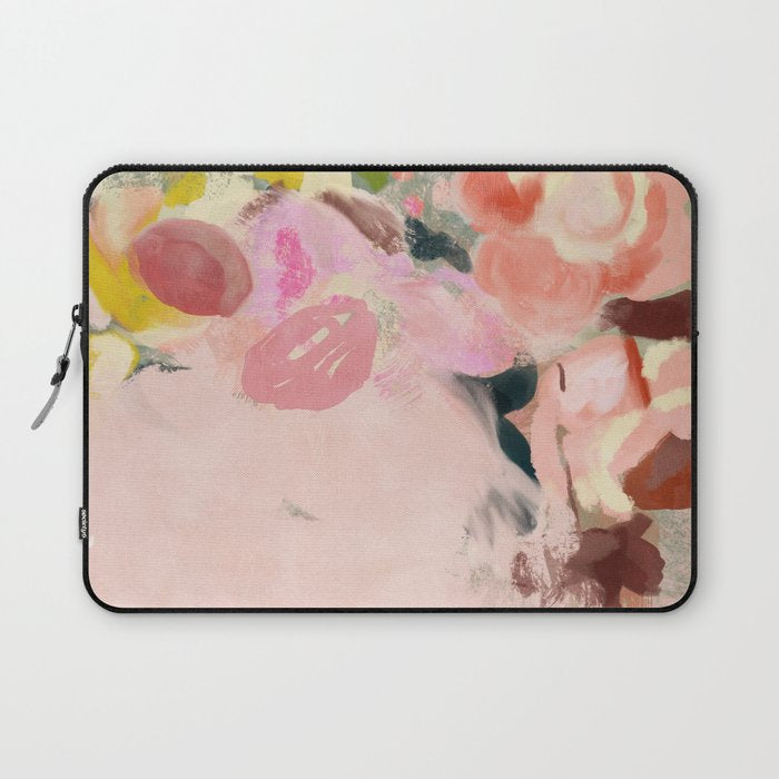 breakfast in my garden abstract art Laptop Sleeve Gallery Image 1