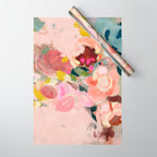 breakfast in my garden abstract art Wrapping Paper Gallery Image 1