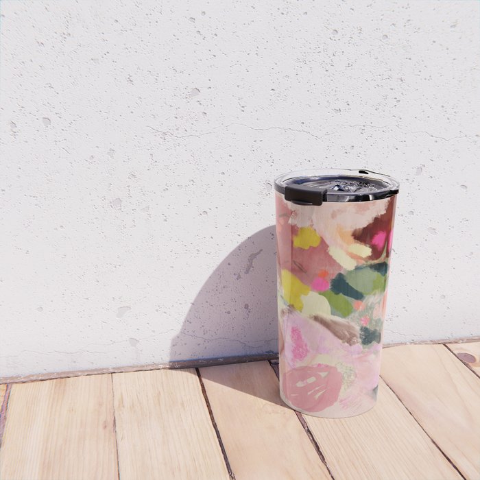 breakfast in my garden abstract art Travel Mug Gallery Image 4