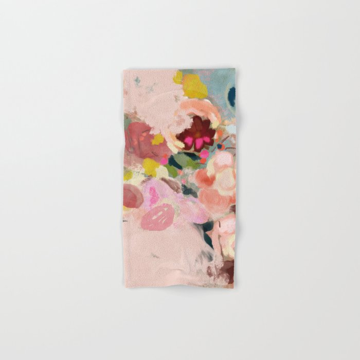 breakfast in my garden abstract art Bath Towel Gallery Image 1
