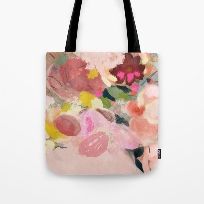 breakfast in my garden abstract art Tote Bag Gallery Image 1