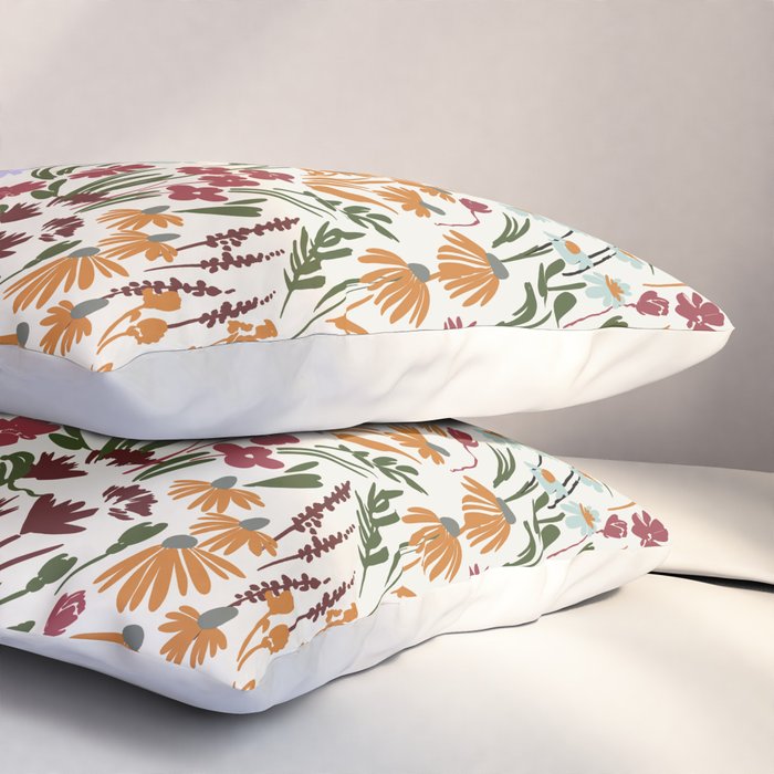 Spring flowery meadow 02 Pillow Sham Gallery Image 3