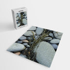 beach pebbles and seaweed - ocean art nature photograph maine Jigsaw Puzzle Gallery Image 2