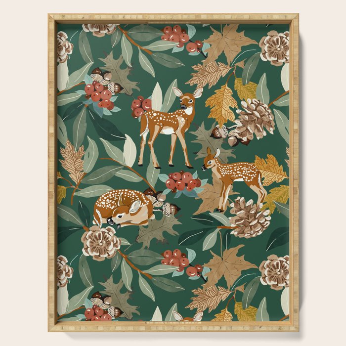 Deer in the autumn nature 22 Serving Tray Gallery Image 1