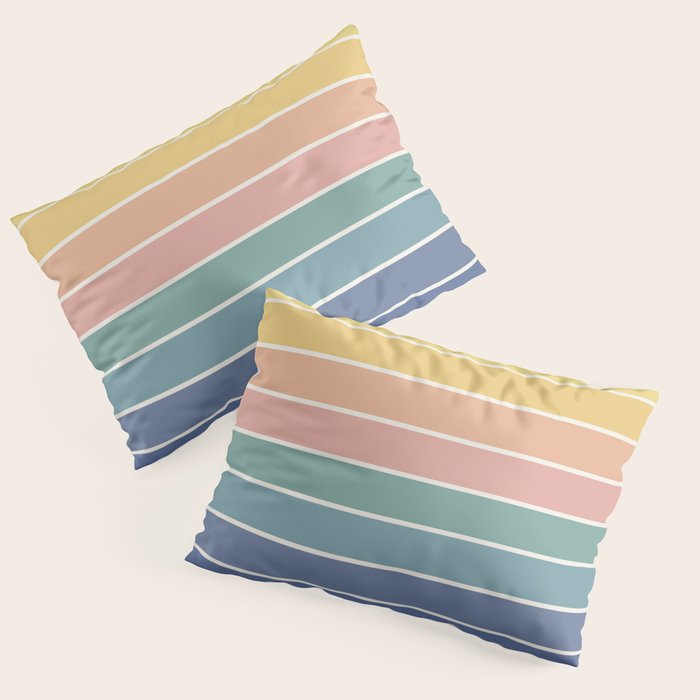 Gradient Arch XX Retro Mid Century Modern Rainbow Pillow Sham Gallery Image 1