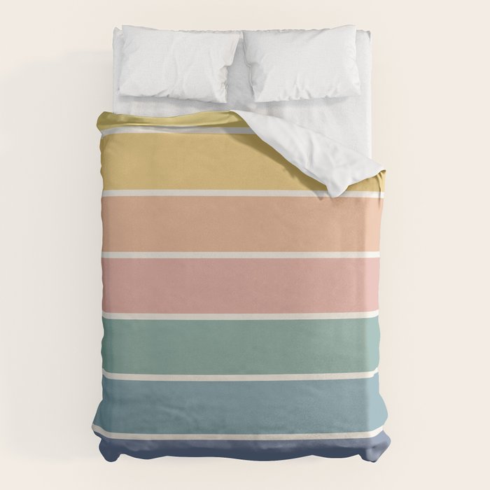 Gradient Arch XX Retro Mid Century Modern Rainbow Duvet Cover Gallery Image 6