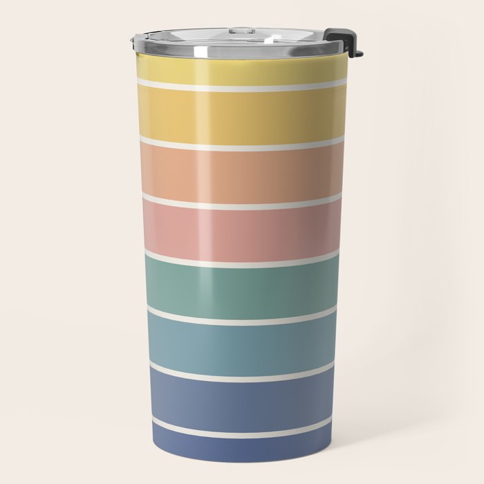 Gradient Arch XX Retro Mid Century Modern Rainbow Travel Mug Gallery Image 2