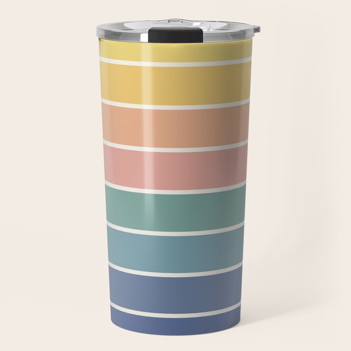 Gradient Arch XX Retro Mid Century Modern Rainbow Travel Mug Gallery Image 1