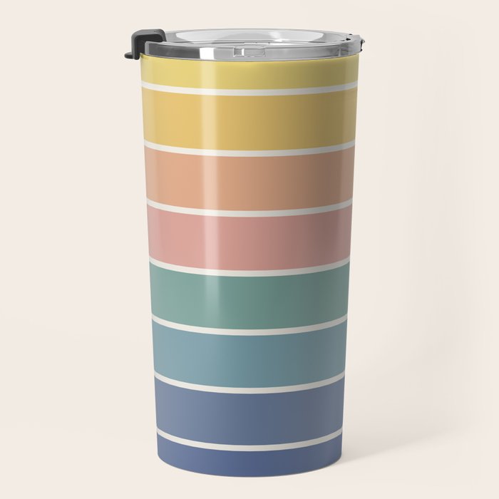 Gradient Arch XX Retro Mid Century Modern Rainbow Travel Mug Gallery Image 3