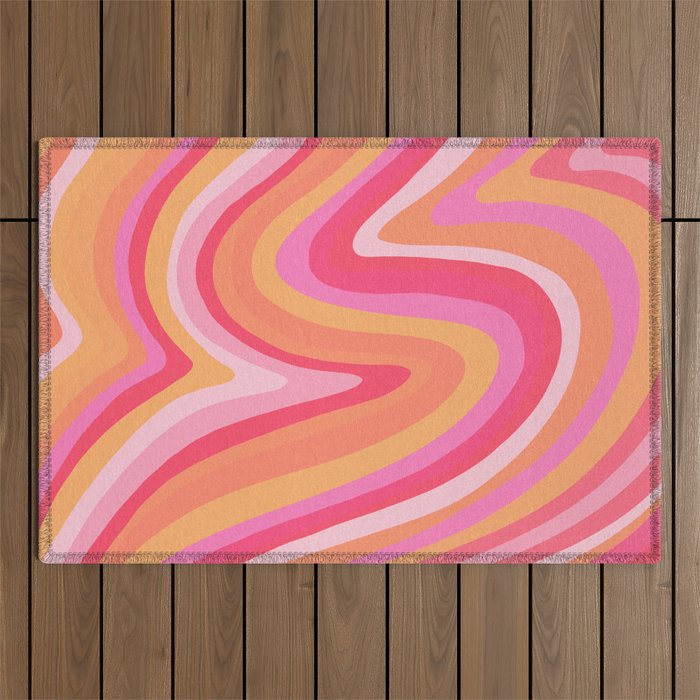 Sunshine Melt - Pink & Peach Palette Outdoor Rug Gallery Image 1