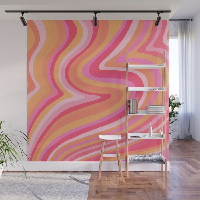 Sunshine Melt - Pink & Peach Palette Wall Mural Gallery Image 1