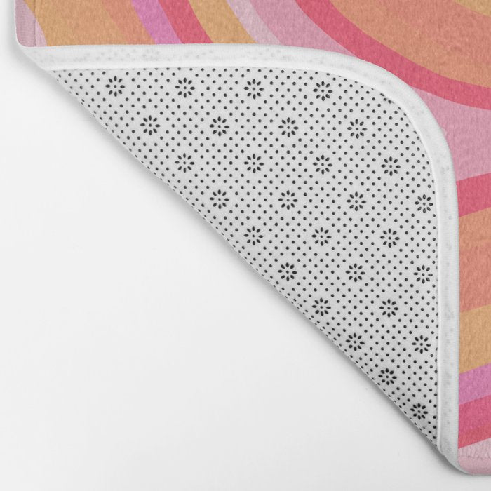 Sunshine Melt - Pink & Peach Palette Bath Mat Gallery Image 2
