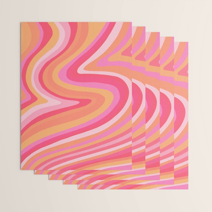 Sunshine Melt - Pink & Peach Palette Wrapping Paper Gallery Image 3