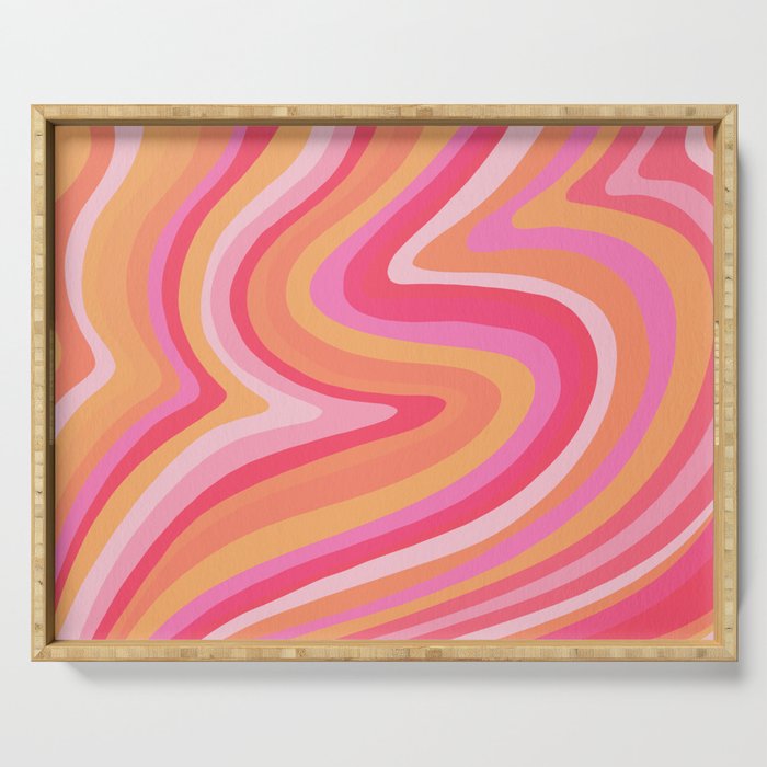 Sunshine Melt - Pink & Peach Palette Serving Tray Gallery Image 1