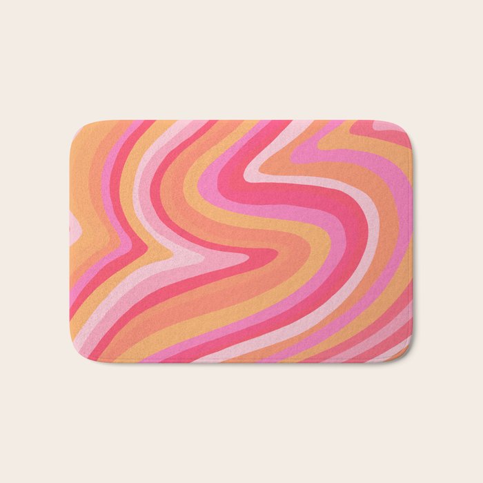 Sunshine Melt - Pink & Peach Palette Bath Mat Gallery Image 1
