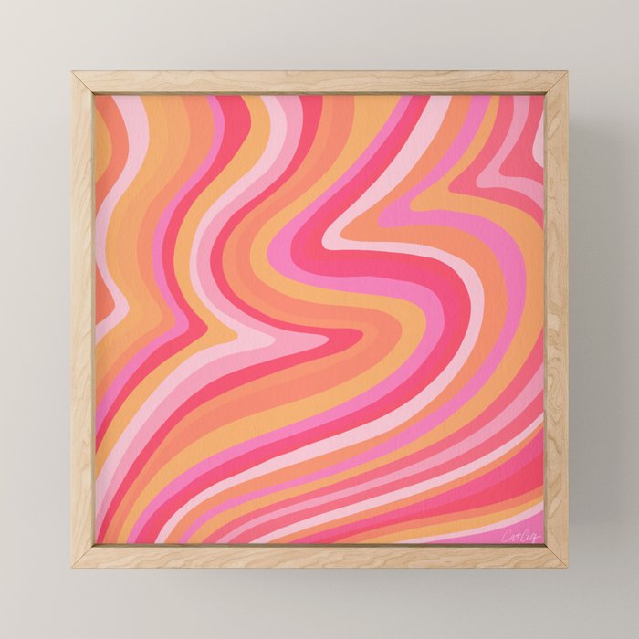 Sunshine Melt - Pink & Peach Palette Mini Art Print Gallery Image 1