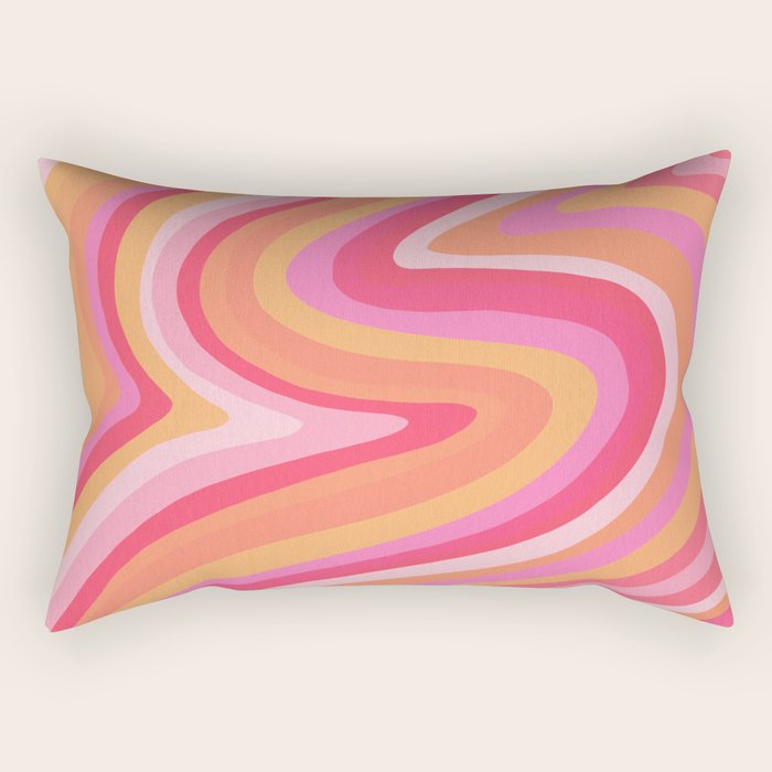 Sunshine Melt - Pink & Peach Palette Rectangular Pillow Gallery Image 1