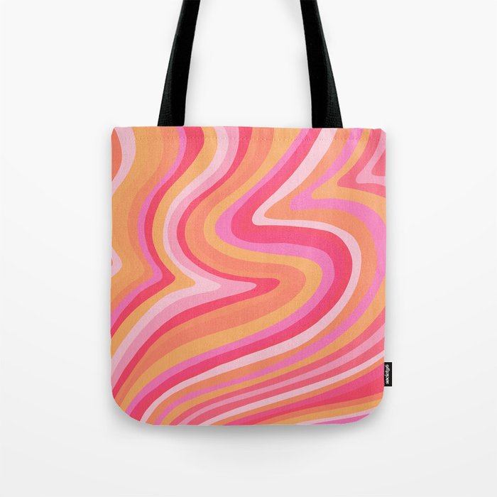 Sunshine Melt - Pink & Peach Palette Tote Bag Gallery Image 1