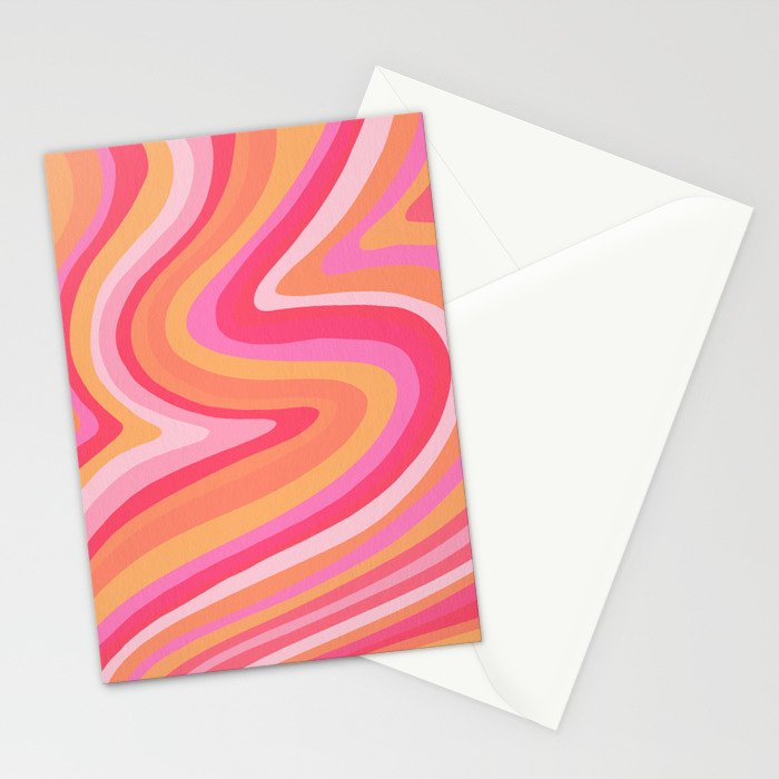 Sunshine Melt - Pink & Peach Palette Stationery Card Gallery Image 2
