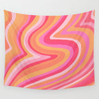 Sunshine Melt - Pink & Peach Palette Wall Tapestry Gallery Image 4