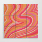 Sunshine Melt - Pink & Peach Palette Wood Wall Art Gallery Image 1