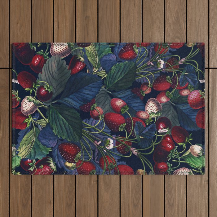 Strawberry Fields Forever III - Night Outdoor Rug Gallery Image 1