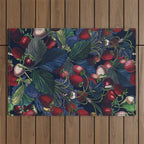 Strawberry Fields Forever III - Night Outdoor Rug Gallery Image 1