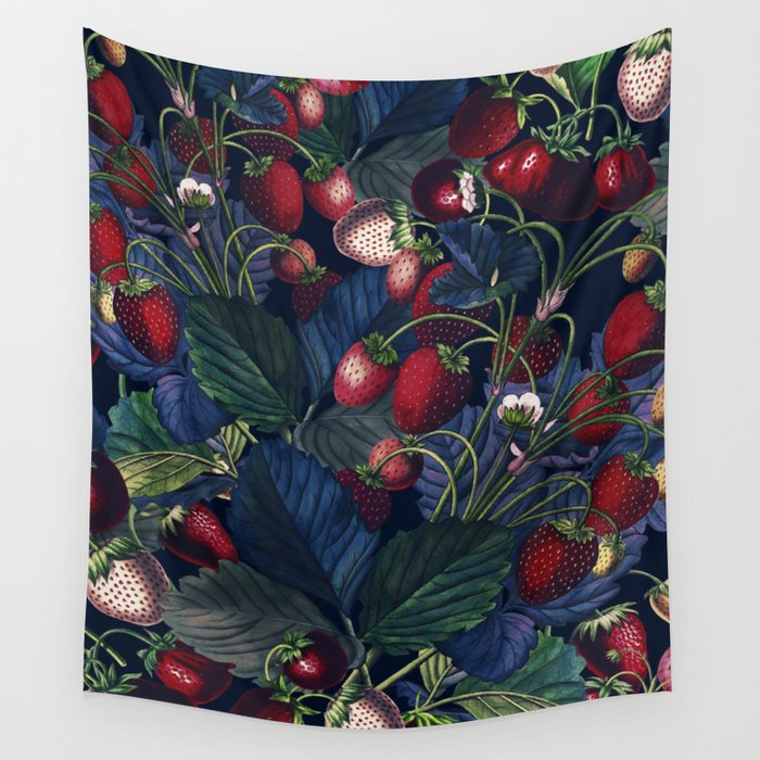 Strawberry Fields Forever III - Night Wall Tapestry Gallery Image 4