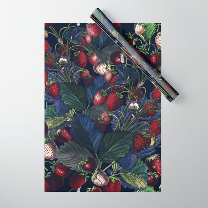 Strawberry Fields Forever III - Night Wrapping Paper Gallery Image 1